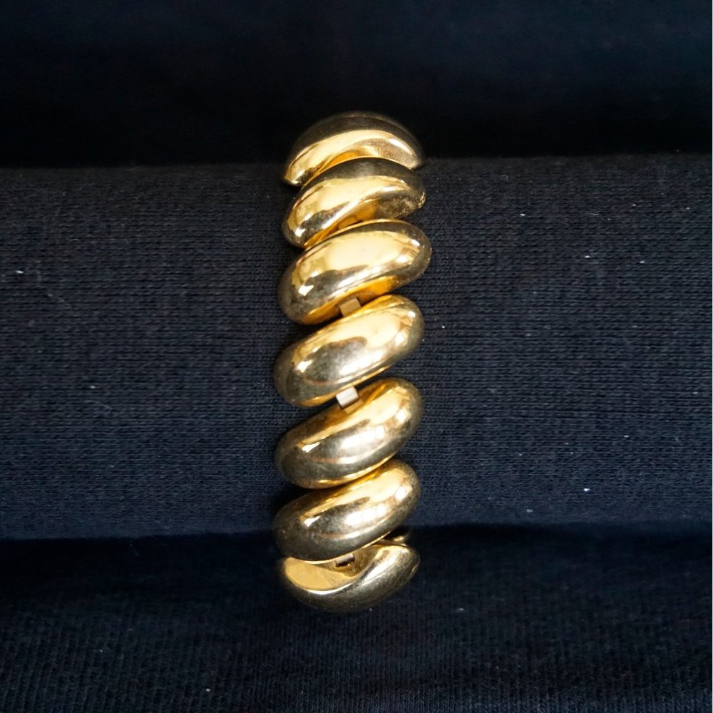Vintage Napier Dome Link Gold Tone Bracelet